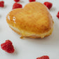 Valentines Raspberry Rose Creme Brulee Heart